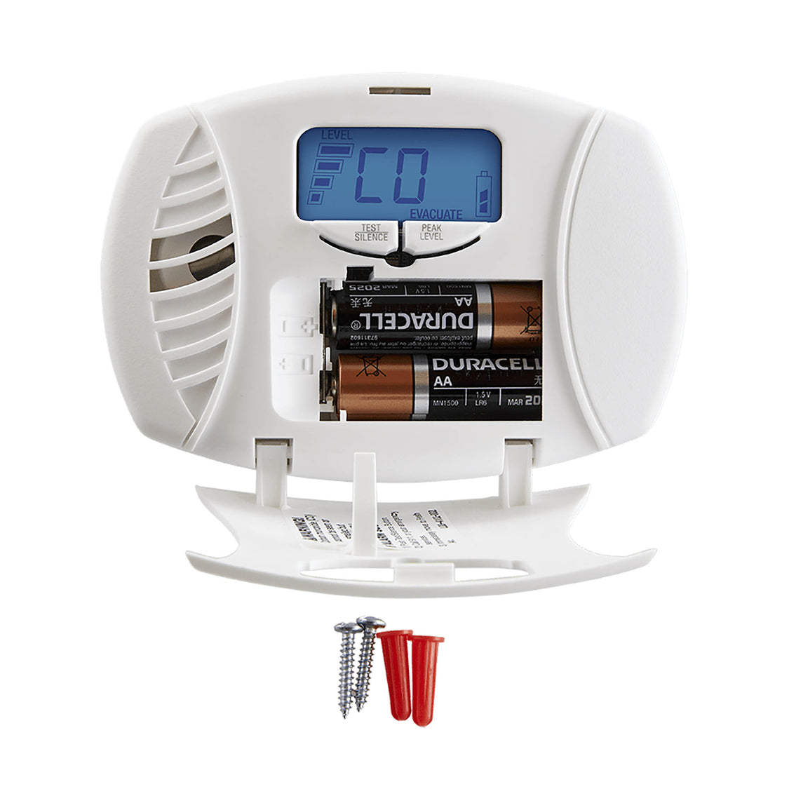 Dual-Power Carbon Monoxide Plug-In Alarm With Battery Backup and Digital Display