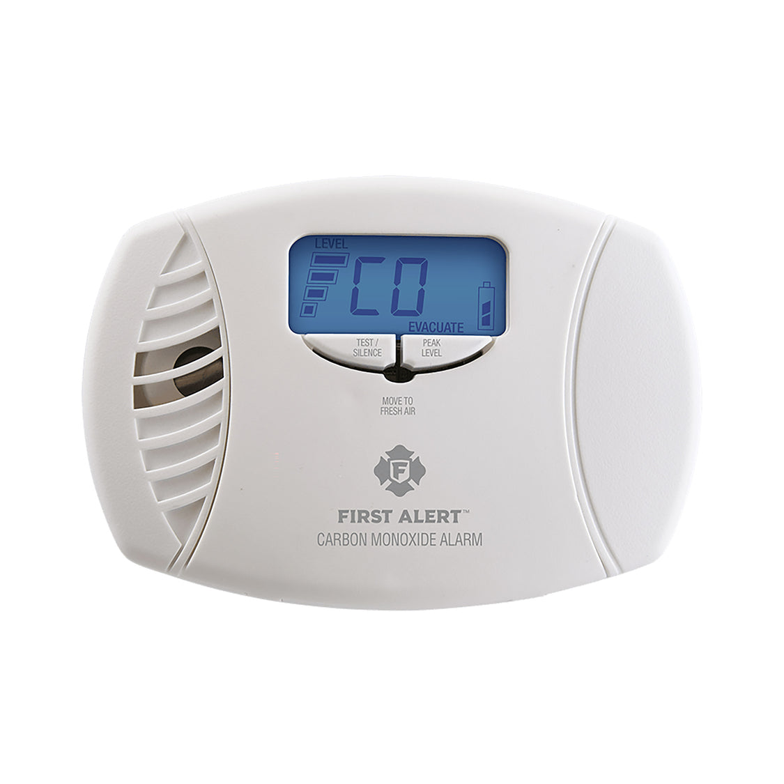 Dual-Power Carbon Monoxide Plug-In Alarm With Battery Backup and Digital Display